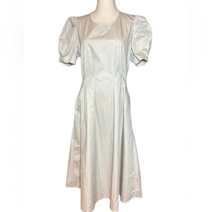 Gentle Herd Elegant Cream Puff Sleeve Dress L - Picture 1 of 12