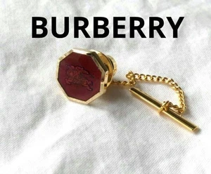 Vintage Burberry Tuck Red Enamel Men Accessory Tie clip Original Collection - Picture 1 of 8