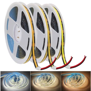 1m~5m COB LED Strip PCB Black 320LEDs/M High Density Flexible Led Tape Light 12V - Picture 1 of 16