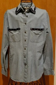 BLUSA DE MEZCLILLA VAN HEUSEN TALLA S - Imagen 1 de 7