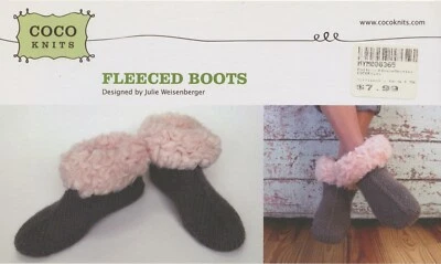 Coco Knits Knitting Pattern - Fleeced Boots -  4 sizes - Image 1 of 3