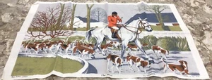 Toalla de té de lino irlandesa Fox Hunt caza de Ulster - Imagen 1 de 6