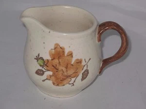 Metlox Poppytrail Woodland Gold Creamer Milk Pitcher Autumn Brown Leaves - Picture 1 of 1