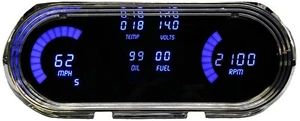1963-1965 Chevy Nova Digital Dash Panel Gauge Cluster BLUE LEDs - Picture 1 of 1