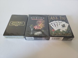 Playing Card Lot of 3 - Micheal Godard Art - Johnnie Walker Black -All In-Sealed