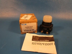 Eaton E34RB120H5 White Indicating Push Button Light, 30.5 mm, 120V White Plastic - Picture 1 of 10
