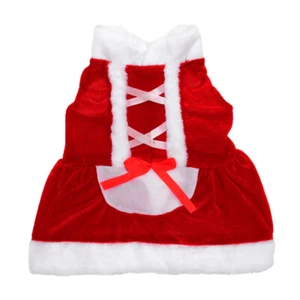 Pet Dress Costume for Dogs Costumes Christmas Clothes Xmas Outfit - Picture 1 of 12