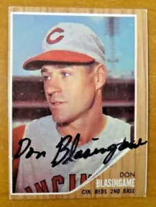 Carta Topps Don Blasingame firmata 1962 - Foto 1 di 2