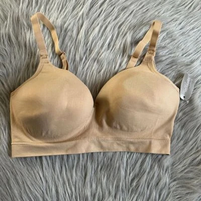 Secret Treasures Maternity Bra Women Size XL Tan Brown Wireless Seamless Nursing - Image 1 of 4