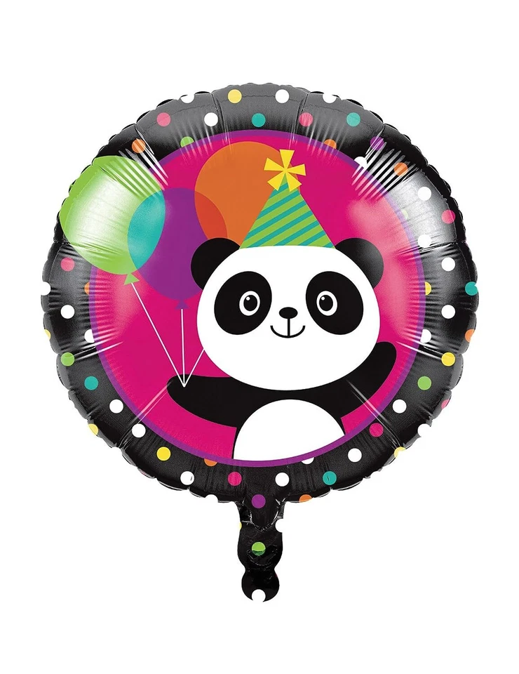 Panda-Monium Panda Bear Animal Kids Birthday Party Decoration 18" Mylar Balloon - Image 1 of 1