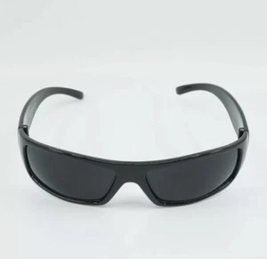 Gangster Style Sunglasses Slim Cholo Wrap Super Dark OG LOC Black Glossy 555 - Picture 1 of 4
