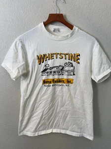 VTG 80s Hanes Whetstine Kings Mountain North Carolina Shirt White Size Medium - Picture 1 of 7