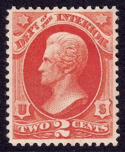 US Scott O97, 1879 Jackson 'Interior' , 2c vermilion, H MINT - Picture 1 of 1