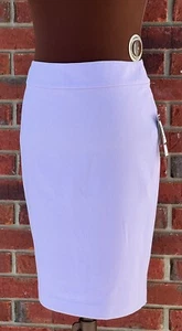 NWT $69 Nine West Stretch Pencil Skirt 6 Lined Solid Lavender Purple - Picture 1 of 9