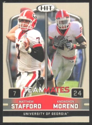 2009 SAGE HIT Matthew Stafford/Knowshon Moreno Georgia Bulldogs #56 - Image 1 of 2