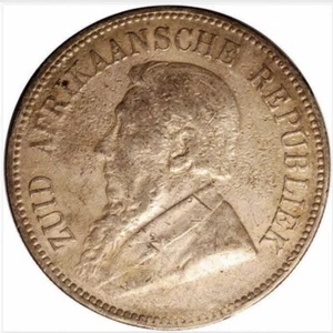 1892 South Africa Zar 5 Shillings Coin, Single Shaft (5S), KM 8.1 - Picture 1 of 2