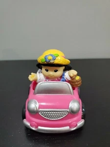 Fisher Price Little People 2003 Rare Pink Convertible Car w silver accents. - Picture 1 of 5