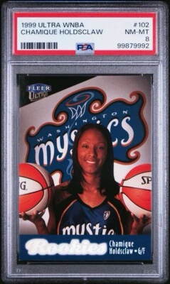 1999 Fleer Ultra WNBA #102 Chamique Holdsclaw RC Rookie PSA 8 NM-MT - Image 1 of 2