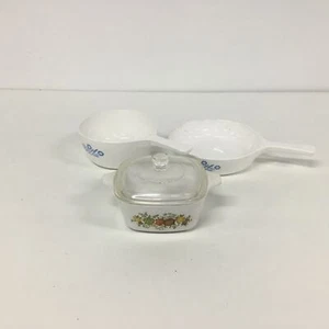 Corning Ware Pattern P-43 Petite Pan, Sauce Pan P-82 & Frying Pan P-83(12) # 919 - Picture 1 of 12