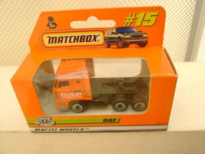 1998 MATCHBOX SUPERFAST #15 ORANGE DAF TRUCK NEW IN BOX - Picture 1 of 3