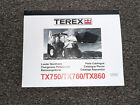 Terex Tx750 Tx760 Tx860 Backhoe Loader Factory Parts Catalog Manual