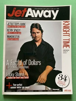 JET AWAY magazine June-2008 CHRISTIAN BALE Kevin Spacey Ben Ainslie Manchester - Image 1 of 4