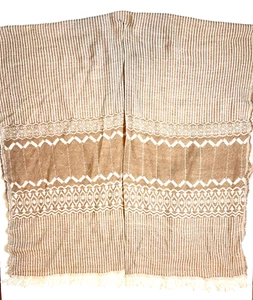 Ne Quittez Pas Schal Halstuch Poncho Wollmischung Beige und Elfenbein Damen Einheitsgröße - Bild 1 von 6