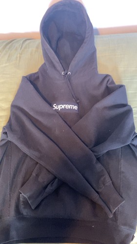 Supreme 2021 Felpa con Cappuccio Box Logo Nero Taglia Media (Indossata più volte) Invia Offerte