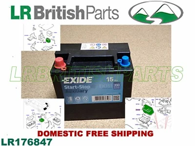 LAND ROVER AUXILIAR BATTERY LR4 EVOQUE RANGE ROVER 13 SPORT 14 LR176847 - Image 1 of 4