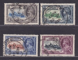 Straits Settlements Scott 213-216 VF Used 1935 KGV Silver Jubilee Omnibus Issue - Picture 1 of 2