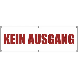 Werbeplane - Gerüstplane - p049 - Kein Ausgang Plane Baustelle, Garten, Zaun - Bild 1 von 7