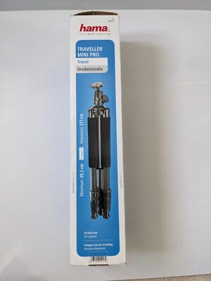Hama Traveller Mini Pro Tripod 39.5-117cm Compact Camera Tripod 3-Way Ball Head  - Image 1 of 4