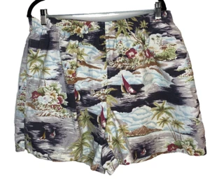 Lands End Swimsuit Mens Shorts Bathing Suit Hawaiian Theme XL 40-42 - Picture 1 of 8