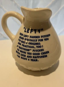 Vintage "LEFTY" Blue & White Floral Transferware 5oz. Novelty Creamers - Picture 1 of 6