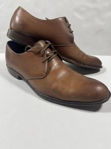 To Boot New York Herren 10,5 Braun Leder Oxford Elegant Schuhe Hergestellt in Italien - Bild 1 von 8