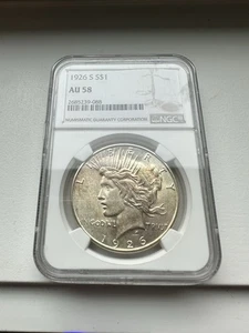 1926 S Peace Dollar NGC - AU58 - INV#7359 - Picture 1 of 2