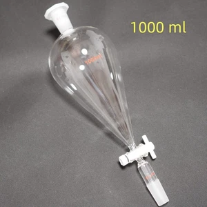 Lab glass separatory funnel separating funnel W 24/40 joint telfon stopcock - Picture 1 of 5