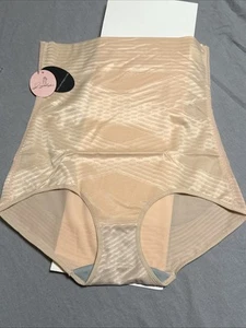 NWT High Waist Seamless Tummy Control Brief Body Shaper Panties Beige 2XL - Picture 1 of 10