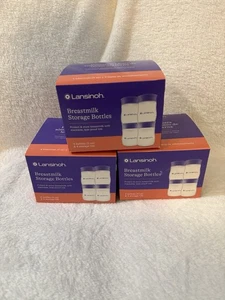 12 - Botellas de almacenamiento de leche materna LANSINOH 5 oz (3 cajas x 4 = cantidad 12) nuevas selladas - Imagen 1 de 4