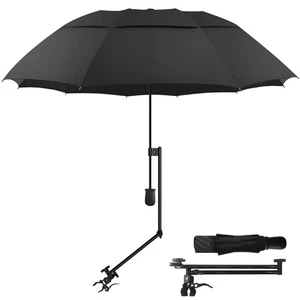 UPF 50+ Golf Umbrella with Adjustable Universal Clamp Portable Umbrellas for ... - Picture 1 of 8