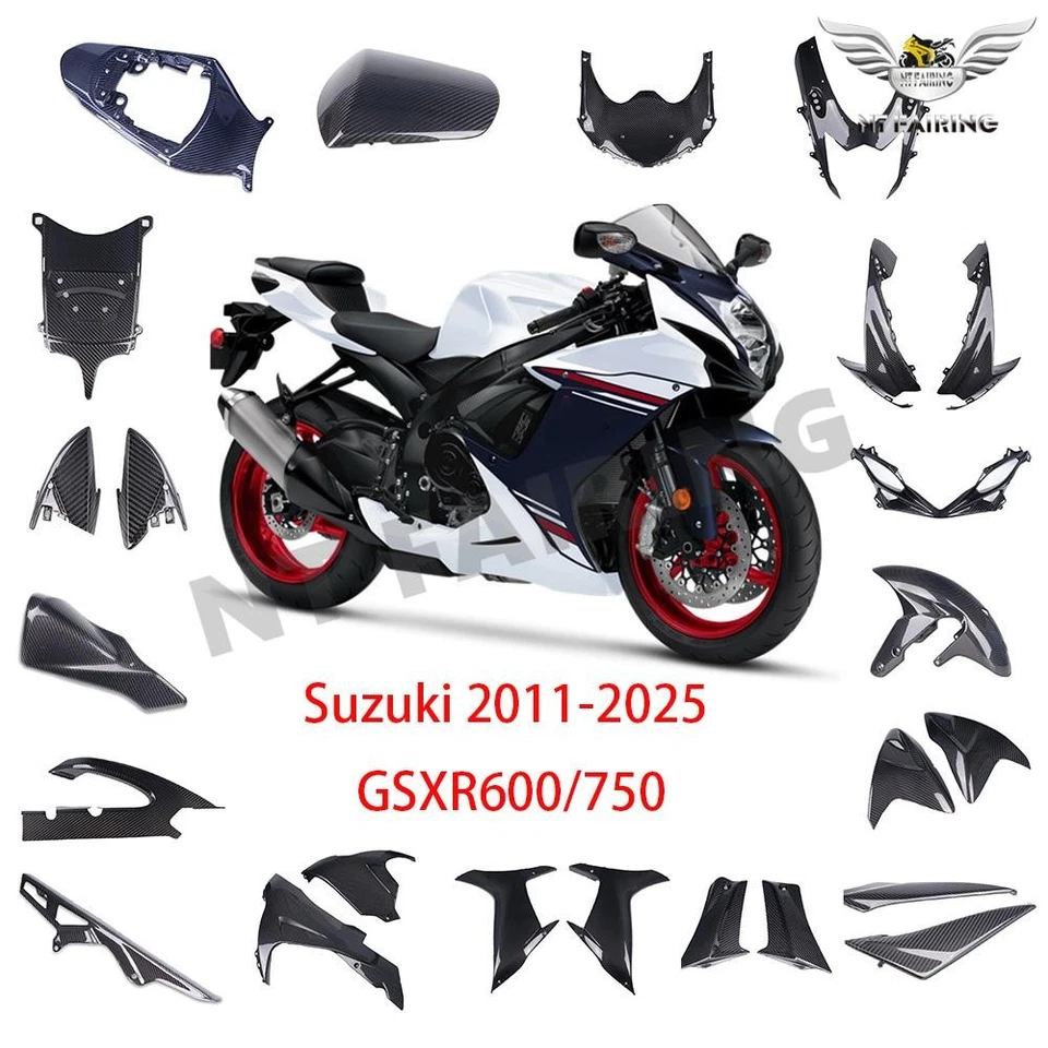 FL Real 3K Twill Carbon Fiber Pieces for Suzuki 2011-2024 2025 GSXR600/750 K11 - Image 1 of 1