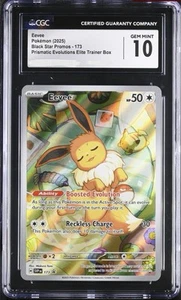 2025 Pokémon SV Promo Eevee #173 Prismatic Evolutions ETB CGC 10 (same as PSA)🔥 - Picture 1 of 1