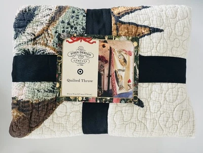 50"x70  Reversible King Of Hearts Owl Throw Quilt Blanket John Derian X Target - Image 1 of 3
