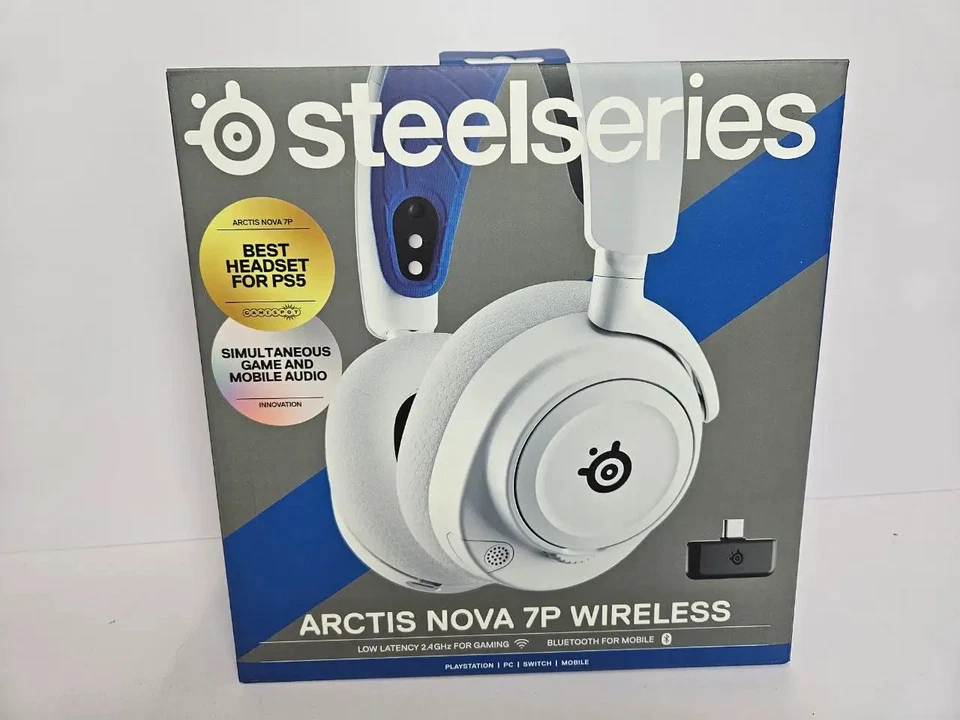 SteelSeries Arctis Nova 7P Wireless Gaming Headset PS5 PC Switch Bluetooth - Image 1 of 4