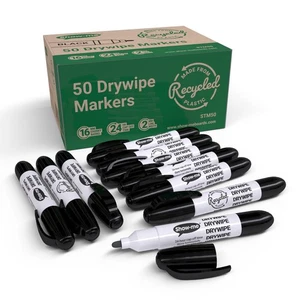 Show-Me Whiteboard Markers In Black Ink Pack 50 - STM50 - Picture 1 of 1