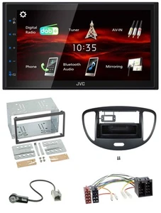 JVC USB Bluetooth MP3 DAB 2DIN Autoradio für Hyundai i10 2008-2013 schwarz - Bild 1 von 10