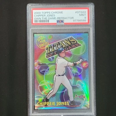 2000 Topps Chrome Chipper Jones Refractor Titans Own the Game PSA 9 #OTG22  - Image 1 of 4