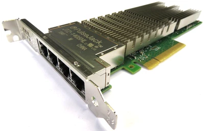 K5V44 Dell Intel Ethernet X710-T4 Quad-Port RJ-45 10Gb PCIe-x8 Full Height CNA - Image 1 of 4