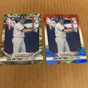 2014 Prizm Don Mattingly #163 CAMO & RED WHITE BLUE PARALLELS Yankees Cards (f2) - Picture 1 of 2
