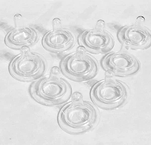 10 capezzoli PREEMIE "senza foro" *anello misura standard adatto per bottiglia bambola Reborn - Foto 1 di 2